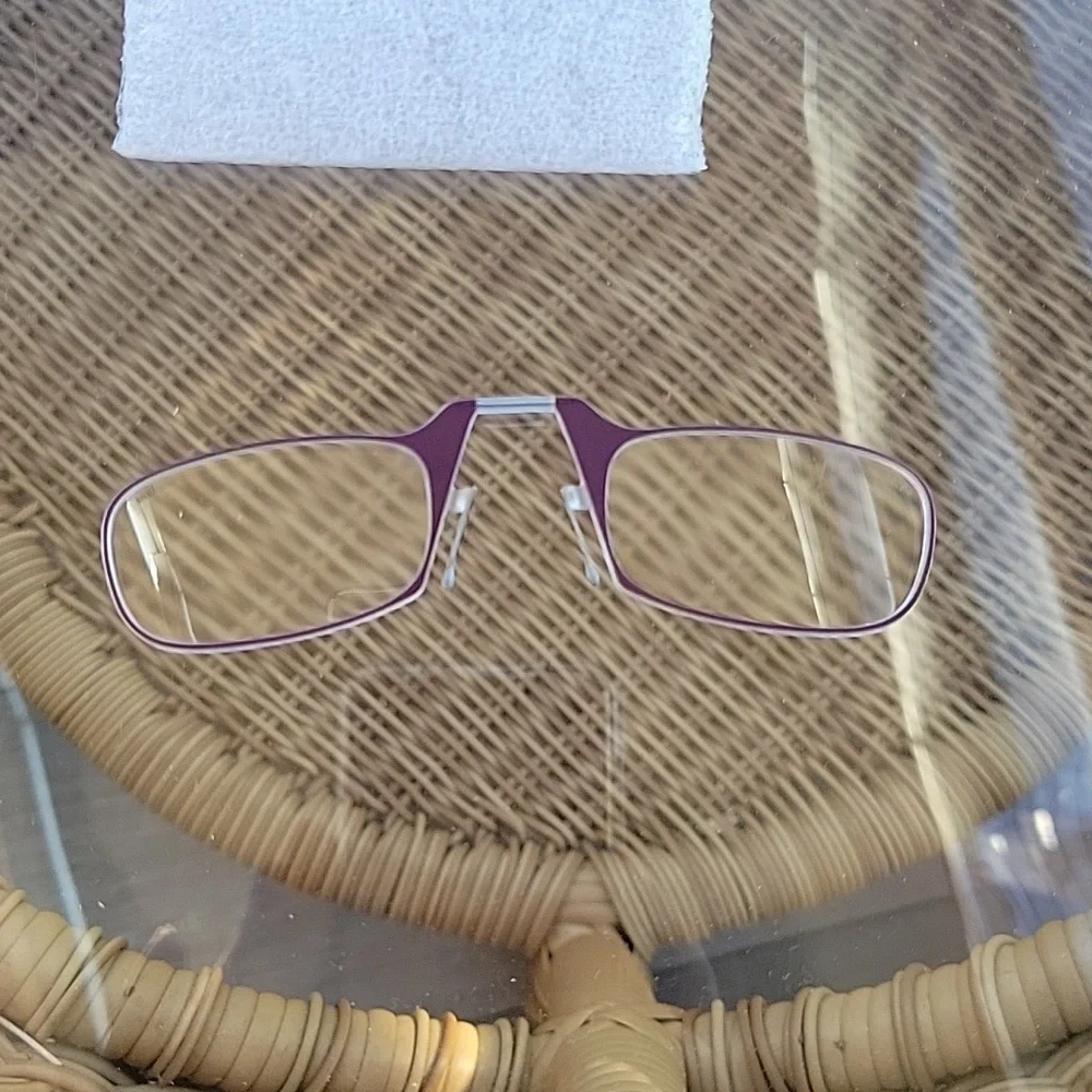 ThinOptics readers with purple accent 1.5 magnification